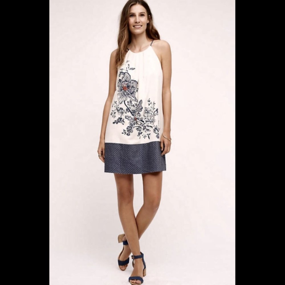 Anthropologie Floreat Beaded Dress